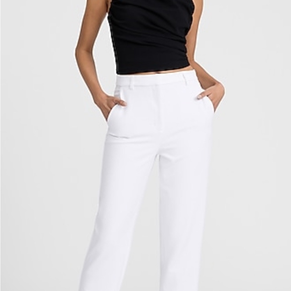 Express Women's White Straight Leg Pants